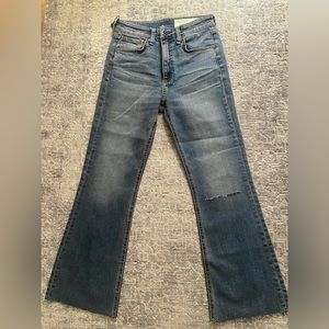 rag & bone nina high rise shorty flare jeans size 25 NWT